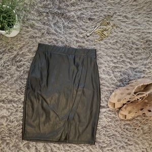 Faux Leather Pencil Skirt